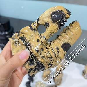 Venta al por Mayor de Figuras de Cráneos de Dinosaurio de Piedra Natural Pintada a Mano, 5.8cm, Artesanía Feng Shui de Alta Calidad para el Hogar - Product Image 5