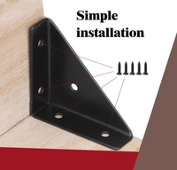 Petit support d'étagère triangulaire de 38.5*38.5mm attache bretelles en acier laminées à froid pour la fabrication de tôle de bord de lit de bureau de Support