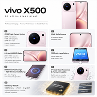 Nouveau smartphone vivo X500 5G 2026, version chinoise, version mondiale, téléphone Android haut de gamme, appareil photo Zeiss, 144 Hz, 7500 mAh, NFC, téléphone mobile