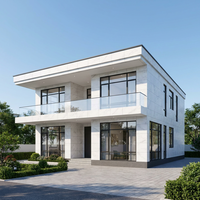 Villa de luxe en acier léger, directement de l'usine, 3 chambres, 2 salles de bain, maison préfabriquée moderne, maison modulaire