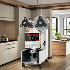 Máy dán nắp ly tự động Máy dán nắp ly sữa chua nhựa tự động Thiết bị trà sữa trân châu Máy dán nắp ly 90/95mm - Product Image 3