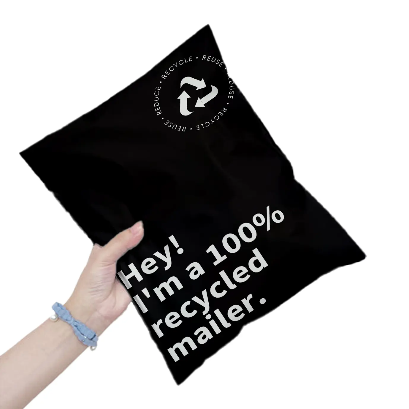 Materiales de embalaje reciclables, bolsas de embalaje de correo, poliéster, logotipo personalizado, bolsas de envío de plástico