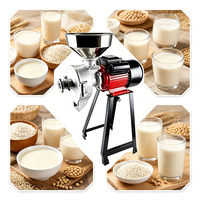 Moulin à céréales électrique miniature pour restaurant avec moteur, pour maïs sec, riz, blé, lait de soja humide - Haute productivité 220V 1400 tr/min