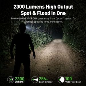 Linterna Táctica NEXTORCH <span class=keywords><strong>HiStar</strong></span> 2300LM LED IP67, Impermeable, Ligera, de Aleación de Magnesio, para Seguridad y Patrullaje - Product Image 3