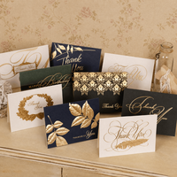 Cartes de remerciement personnalisées avec impression dorée à chaud, avec votre propre logo, impression dorée à chaud avec enveloppe, cartes pour événements de mariage
