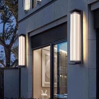 Applique murale LED extérieure pour jardin, étanche IP55, pour villa, cour, portail, piliers, éclairage haut et bas, à brancher, 3000K blanc chaud