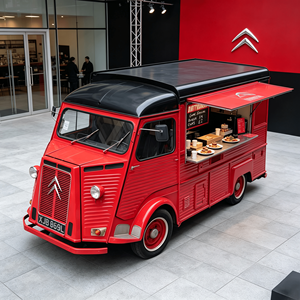 Remolque de Comida Eléctrico Retro Personalizado Citroën con Parrilla Eléctrica Comercial para Hamburguesas, Ideal para Salas de Exhibición de Automóviles - Product Image 1
