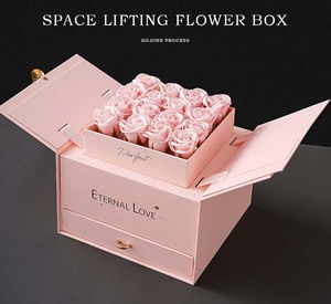 Contenitore regalo per confezione regalo in carta creativa per gioielli di fiori - Product Image 5