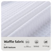 Peignoir de bain en maille gaufrée 100 % polyester respirant et anti-humidité, lavable en machine, pour femme et homme, style long, pour couple
