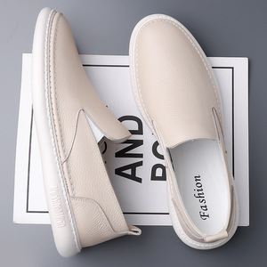 Nuevo Estilo de Zapatos Deportivos Casuales Transpirables de Cuero de Primera Calidad, con Suela de Goma EVA Antideslizante, de Cuero Genuino, Sin Cordones - Product Image 3