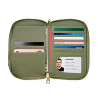 Portefeuille de passeport en cuir PU avec imprimé avion minimaliste, design intemporel, coutures soignées et précises, pochette de voyage portable