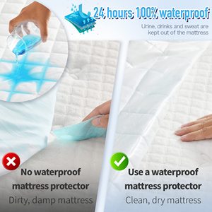 Drap-housse <span class=keywords><strong>imperméable</strong></span> silencieux populaire matelas matelassé housse de matelas jusqu'à 21 "poche profonde - Product Image 3