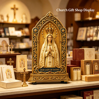 Chapiteau de Fatima en résine personnalisé, impression UV 3D, Notre-Dame Vierge Marie, arche gothique, articles religieux catholiques, cadeau, vente en gros, OEM