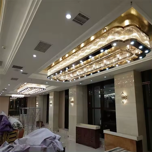 zeal lighting custom Hotel Large Project Crystal K9 Led Chandelier <b>Light</b> for wedding <b>hall</b> - Product Image 2