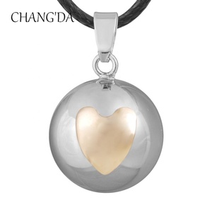 Doble corazones blanco campana Bola bolas armonía para bebé embarazada colgante, collar de Angel de llamadas - Product Image 2