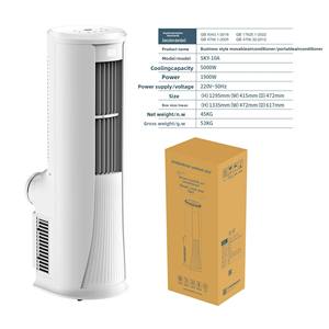 Condizionatore d'Aria Portatile Verticale 3 <span class=keywords><strong>HP</strong></span> 2P 5000 BTU a Frequenza Fissa Silenzioso con Telecomando Efficiente dal Punto di Vista Energetico per Stanze - Product Image 2
