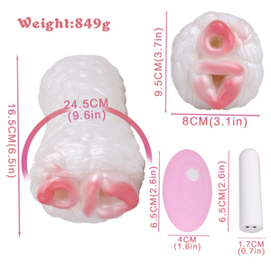 GEEBA Mannelijke Vibrerende Dierenpaard <span class=keywords><strong>Masturbator</strong></span> met Vibratiefunctie Masturbatiemachine Realistische Vagina Pocket Pussy Seks Speelgoed - Product Image 3