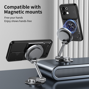 ฝาครอบโทรศัพท์ดูดซับแรงกระแทกที่ยึดโทรศัพท์ในรถยนต์หน้าต่างสไลด์กล้องตัวยึด PC + TPU ดีไซน์หรูหราสำหรับ <span class=keywords><strong>OPPO</strong></span> A6 Pro A6X RENO15 X9 15FS - Product Image 4