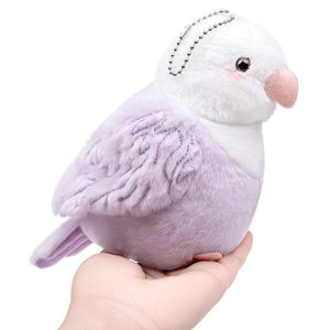 U432 produk baru mainan burung beo mewah lembut <span class=keywords><strong>Cockatiel</strong></span> gantungan kunci liontin boneka hadiah untuk ransel tas jimat gantungan kunci burung bayan mewah - Product Image 4