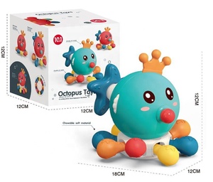 Jouet rotatif Octopus <span class=keywords><strong>Poppit</strong></span> pour bébés 1-3 ans Montessori interactif sensoriel anneaux de dentition en plastique presse activité Fidget jouets - Product Image 6