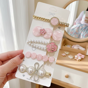 Elegante tessuto di cristallo scintillante per bambini fermagli per capelli moda moda con fiocco in schiuma e stile cartone animato vendita all'ingrosso per ragazze - Product Image 3