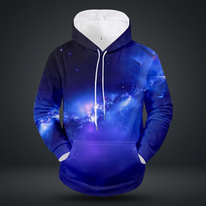 Men's <b>Galaxy</b> Printed <b>Hoodie</b> Regular Fit 100% Cotton Knitted Digital Printing ODM Casual Autumn Wear - Product Image 3