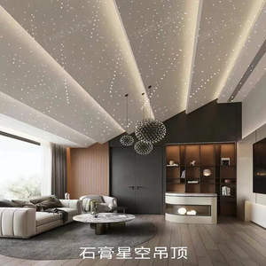 Plasterboard Starry Sky <b>Ceiling</b> 2x4 Ft Rectangle LED <b>Lights</b> Artistic <b>Ceilings</b> For Living Rooms Bedrooms Hallways - Product Image 1