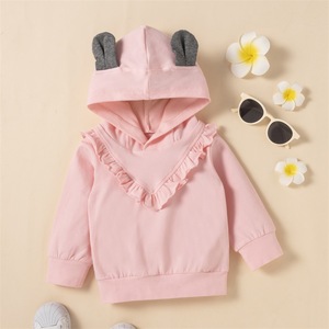 Vêtements pour enfants, tenues pour bébés, ensembles de sweats à capuche en coton biologique pour filles, fabriqués en Chine - Product Image 3