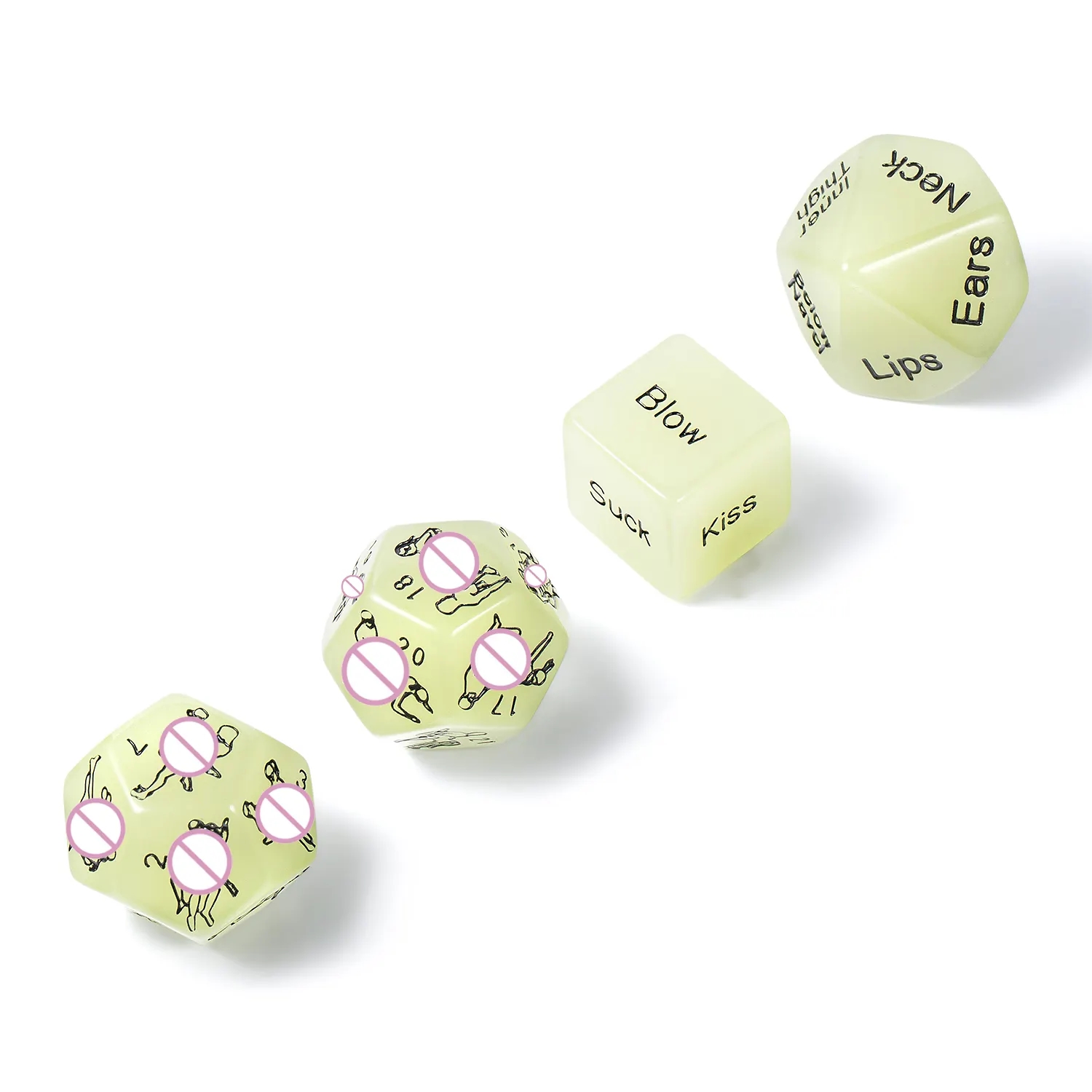 Hot sale Glow in the Dark Funny Dice Factory Wholesale Sexy Spicy Game Sex Dice for Adult Couples