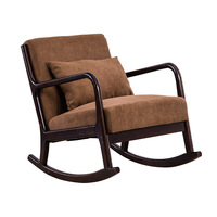 Fauteuil à bascule Guansong en bois massif, design minimaliste, écologique et durable pour salon et chambre à coucher (vente en gros)