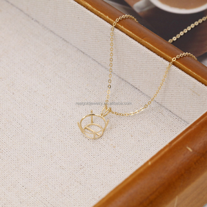 ขายส่งเครื่องประดับทอง 14k AU585 เครื่องประดับชั้นดี จี้รูป<span class=keywords><strong>ปลาทอง</strong></span>ประดับมอสซาไนต์ อุปกรณ์ DIY สำหรับทำเครื่องประดับ ขายส่ง - Product Image 4