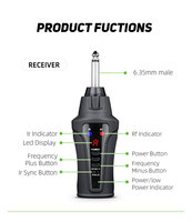 Système de microphone à condensateur UHF professionnel ST-5 pour saxophones, émetteur et récepteur de microphone sans fil à clip pour saxophone