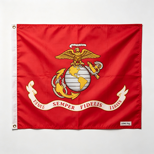 Bandiera del Corpo dei Marines degli Stati Uniti 3x5 piedi 100% Poliestere Aquila Globo Ancora Semper Fidelis con occhielli in ottone e doppia cucitura per esterni - Product Image 2