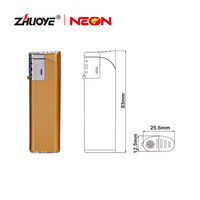 Briquet électronique rechargeable en plastique personnalisé, design moderne, lampe au butane, briquet à cigarettes pour fumer