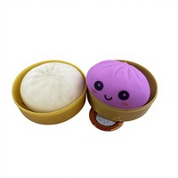 Produit transfrontalier le plus vendu : Jouet anti-stress Squishy en forme de boulette mystérieuse et de boulette de soupe, avec poudre dorée et paillettes, à récupération lente