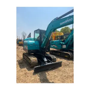 Hampir murah Mini ekskavator mesin penggali tangan kedua Sunward SWE60E Crawler Excavator Tn Stock