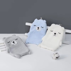 Cute Bear Hand <b>Towels</b> with Hanging Loop Children Hand <b>Towel</b> Animals <b>Microfiber</b> Coral Fleece Absorbent Hand <b>Towel</b> for Bathroom - Product Image 4