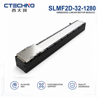 Módulo de Motor Lineal de Accionamiento Directo de Alta Precisión CTECHNO SLMF2D-32-1280, 270 N de Empuje Máximo, 1280 mm de Recorrido, para Automatización Médica
