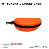 Étui à lunettes portable léger haut de gamme en EVA semi-rigide avec fermeture éclair, imprimé rectangulaire, personnalisable, commandes en gros disponibles