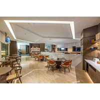 Meilleur ensemble de sièges et de tables en bois massif pour hôtel moderne, restaurant, boîte de nuit, café, bar, banquette de bar