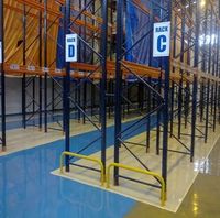 Revêtement époxy pour sols industriels, deux composants, à base de solvant, bleu et blanc, durable, sans poussière, service de pose de revêtements de sol