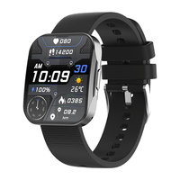OEM Fitness-Tracker 1,85 Zoll AMOLED Quadratischer Volltouchscreen IP68 Wasserdicht Herzfrequenzüberwachung Herren Damen U19 Smartwatch