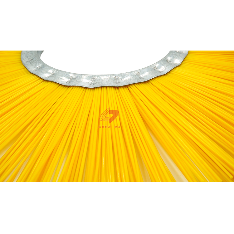 Zhenda Hot-salling PP Material CAT Sweeper Flat Wafer Brush For Snow Cleaning