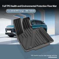 Tapis de sol de voiture en TPE sur mesure, doublures de coffre et protections de dossier de siège pour BYD Song L DM - I 2024 - Imperméables, durables et écologiques