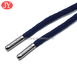 2026年新スタイル 20mm幅 ウェビングニットストラップ ドローコード 刻印ロゴ メタルチップ付き 靴用 ホームテキスタイル 環境に優しい ワックス加工 - Product Image 3