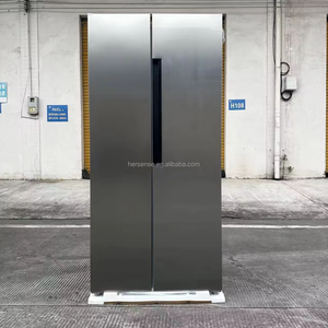 Réfrigérateur à double porte argenté 442L 110V, 33 pouces, grande capacité, refroidissement par air, sans givre, intelligent, écologique - Product Image 2