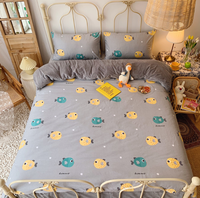 Set Seprai Tempat Tidur, Selimut Bulu Polar Flanel Beludru