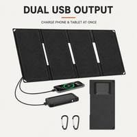Panneau solaire HPBC ultraléger pliable ETFE, chargeur solaire portable 25W 45W 60W 80W, sortie USB, compact, camping, alimentation extérieure