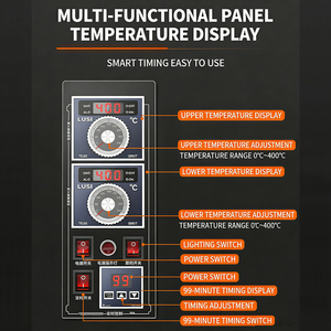 Horno Eléctrico <span class=keywords><strong>de</strong></span> 1 Plataforma y 2 Bandejas, Precio Mayorista, Temperatura Estable, Bajo Ruido, Construcción Duradera, Herramienta para Hacer Pan - Product Image 5