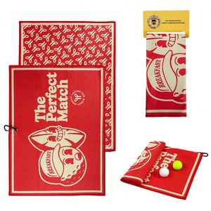 Microfiber Waffle Ball Cleaning Towel Custom Logo Accessories Sublimation Golf Towels With <b>Grommet</b> and Hook - Product Image 3